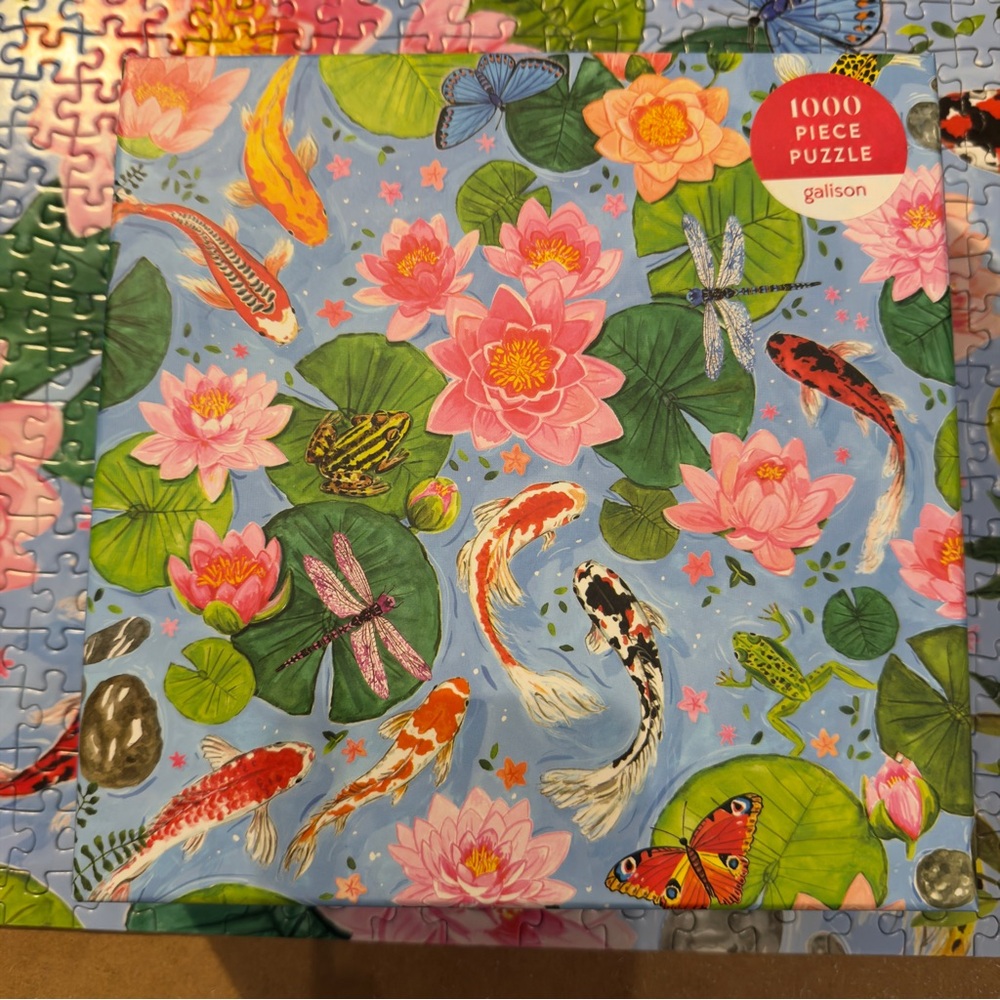 Galison 1000 piece puzzle By the Koi Pond